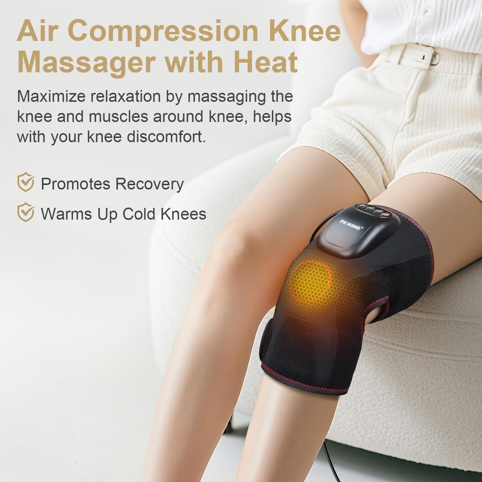 FIT KING primer plano de las bolsas de aire que simulan amasamiento