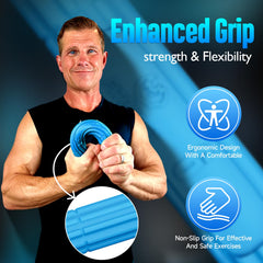FitBeast barra junto a una mano para comparar tamaño y adaptar ejercicios con precisión