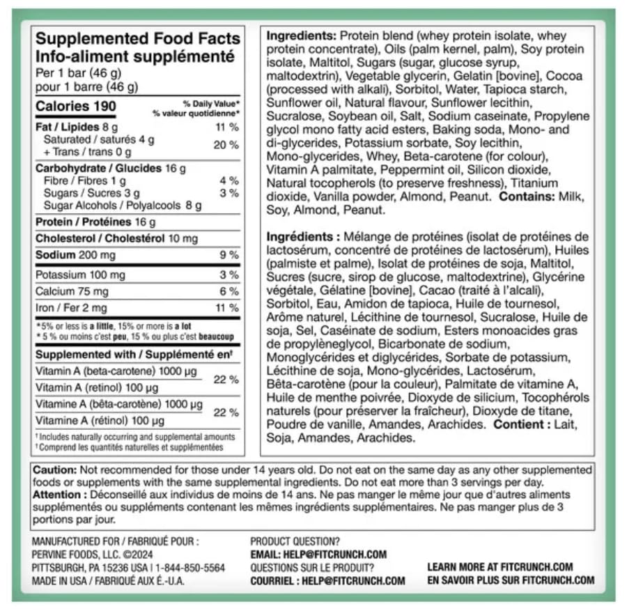 Fit Crunch corte del núcleo suave que destaca textura tipo bizcocho y sabor