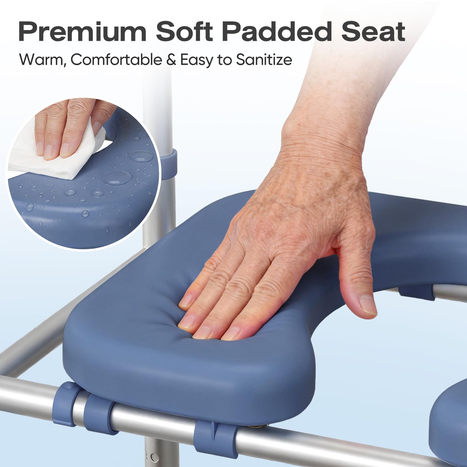 FITGOT detalle del asiento acolchado impermeable para mayor confort