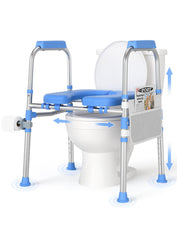 FITGOT elevador de inodoro frontal mostrando diseño estable y cómodo