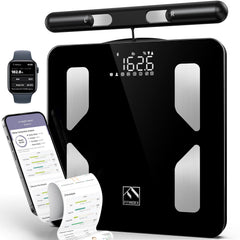 FITINDEX vista frontal de la báscula con pantalla clara y plataforma amplia