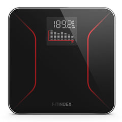 FITINDEX empaque y vista frontal con pantalla grande, beneficio claridad inmediata