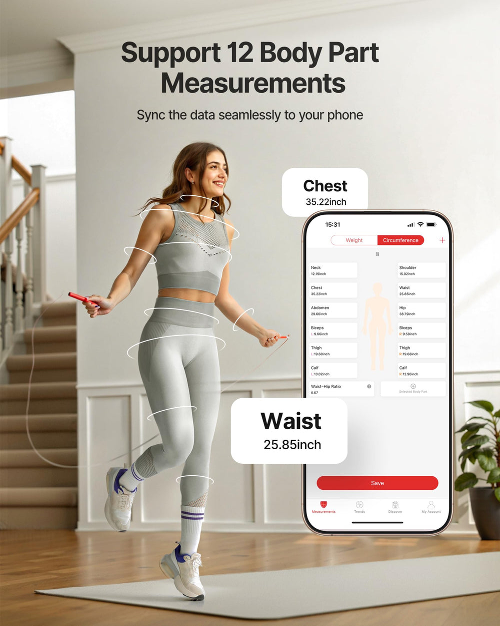 FITINDEX pantalla LCD grande que facilita lecturas claras y precisas