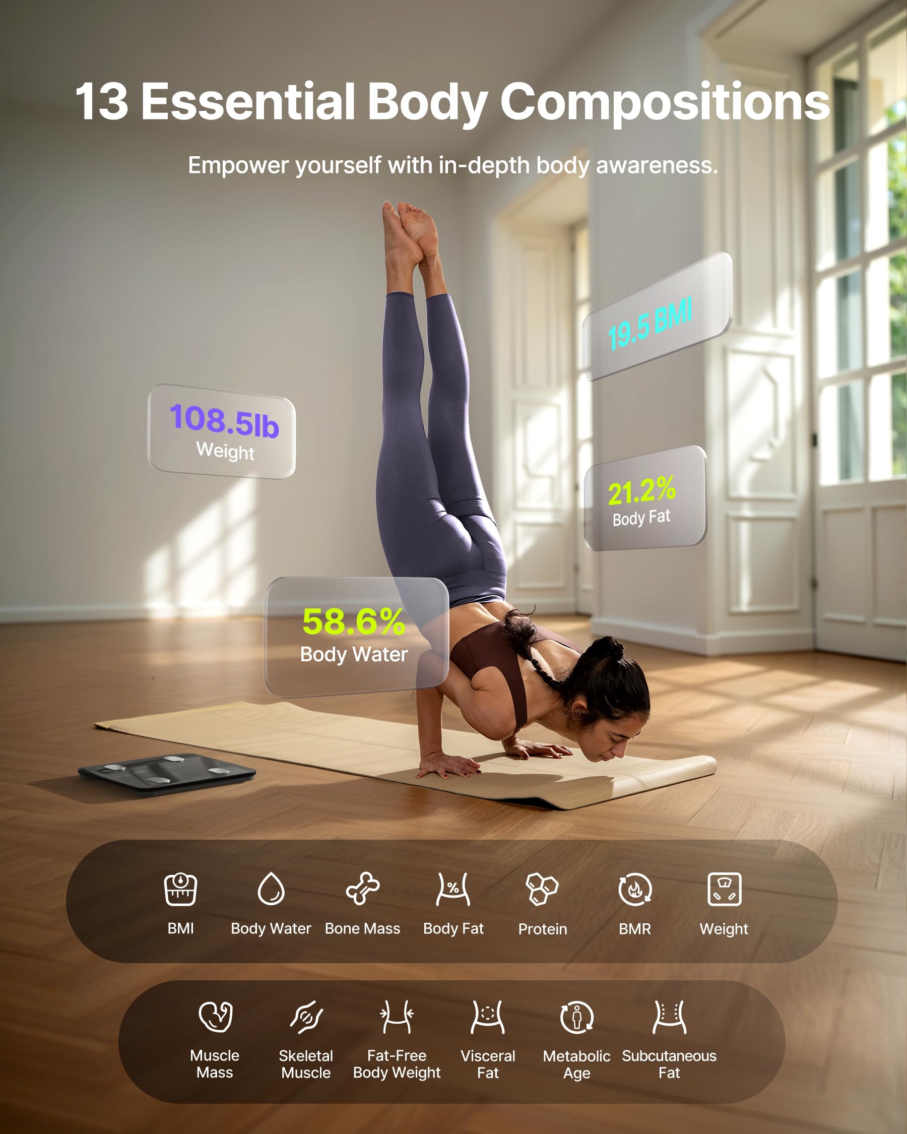 Pantalla LED de FITINDEX con números grandes para lecturas rápidas y visibles