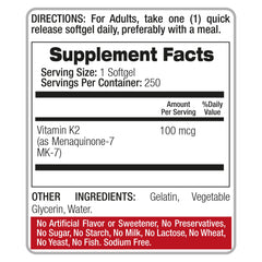 FITO MEDIC'S etiqueta nutricional con información de 100 mcg por dosis
