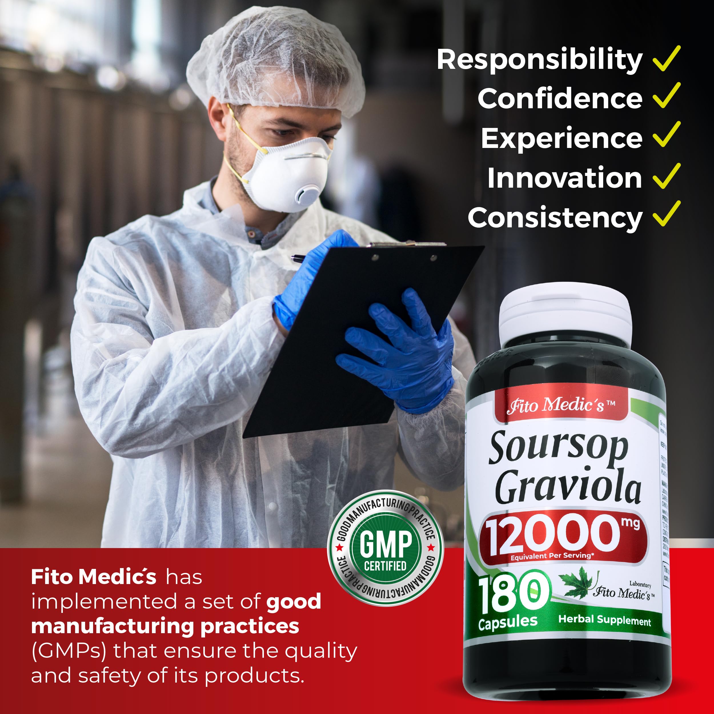 FITO MEDIC'S textura del extracto de soursop para apreciar concentración