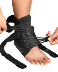 Fitomo tobillera frontal en empaque mostrando ajuste y beneficio de soporte