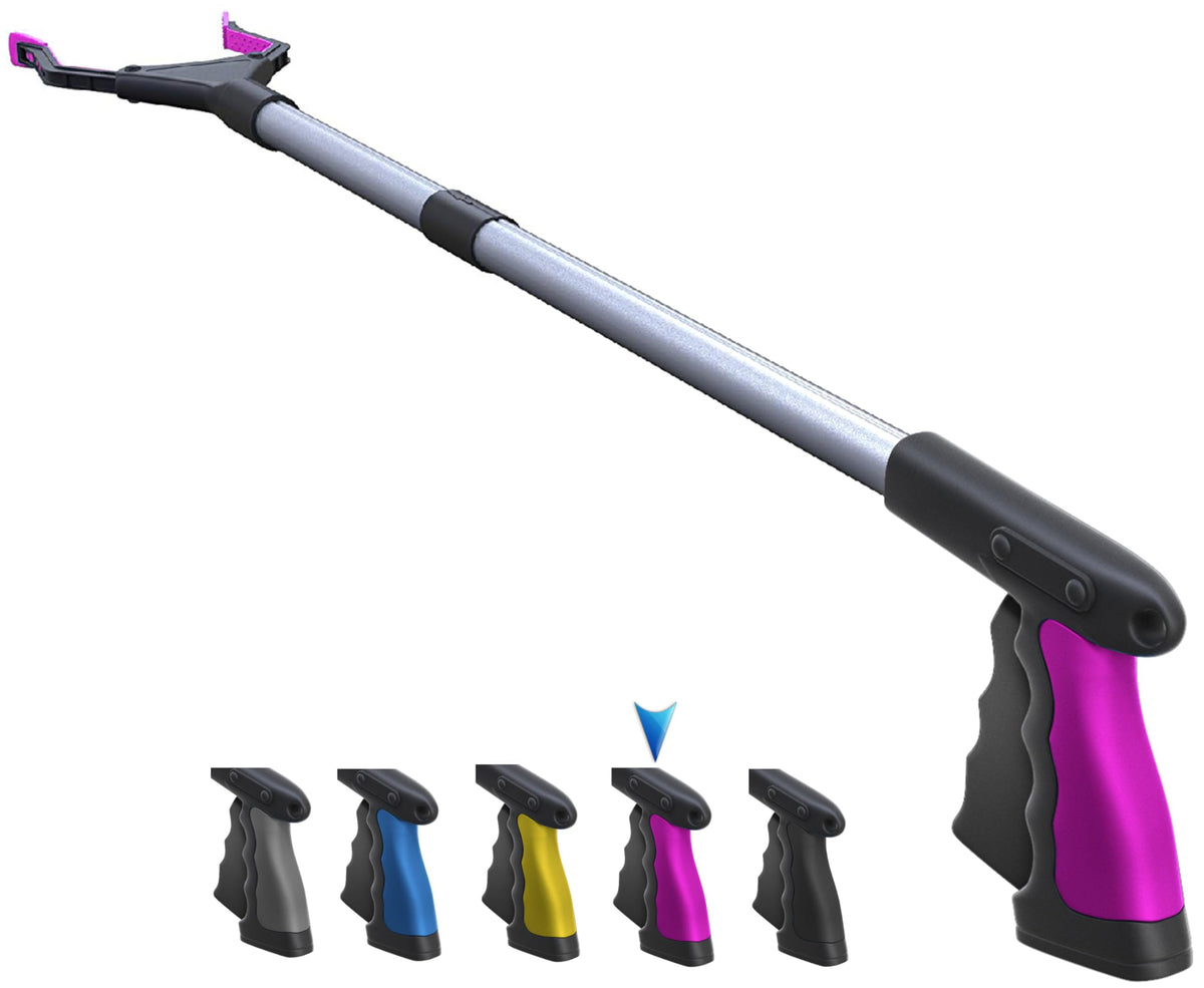 FitPlus PowerGrip T9 frontal mostrando diseño y color rosa, beneficio accesibilidad