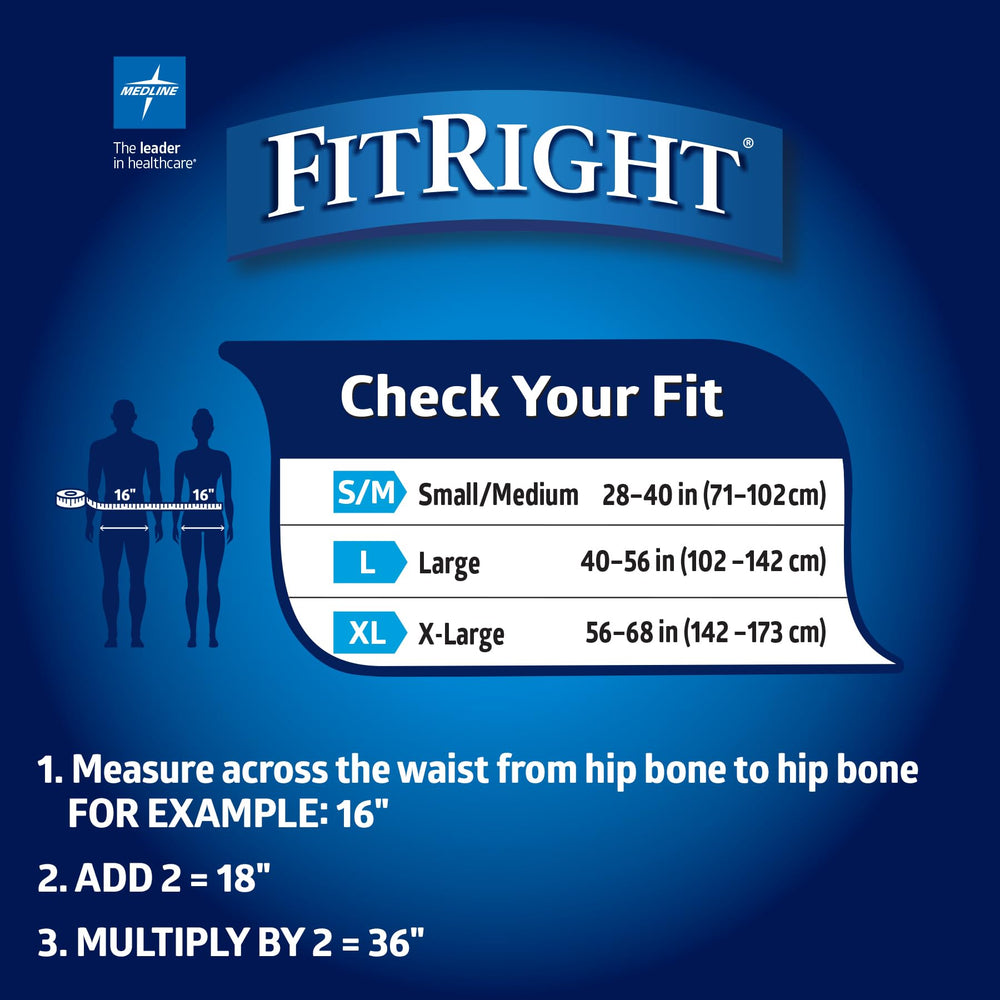 FitRight línea de desgarre para retiro fácil y manejo higiénico después del uso