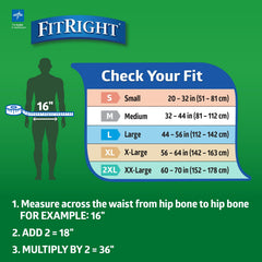 FitRight pañal puesto por cuidador para cambio rápido y discreto