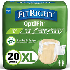 FitRight paquete frontal XL mostrando 20 unidades y tallaje para tranquilidad