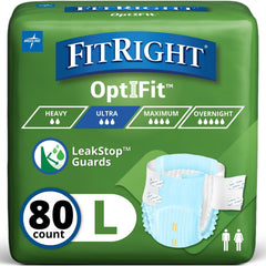 FitRight frontal del paquete mostrando cantidad y talla, comodidad garantizada