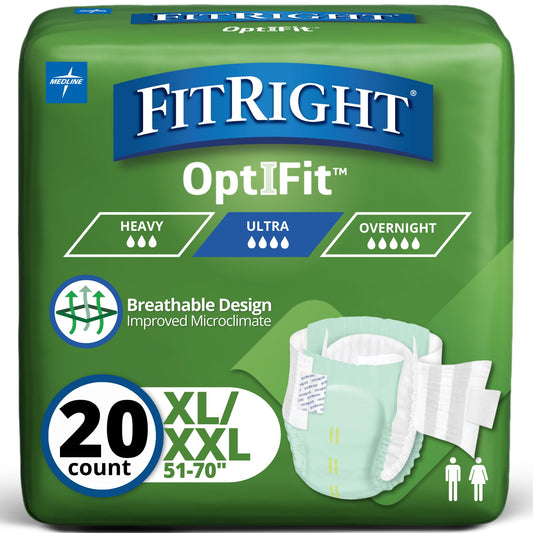 FitRight paquete frontal mostrando conteo y talla, facilita compra segura