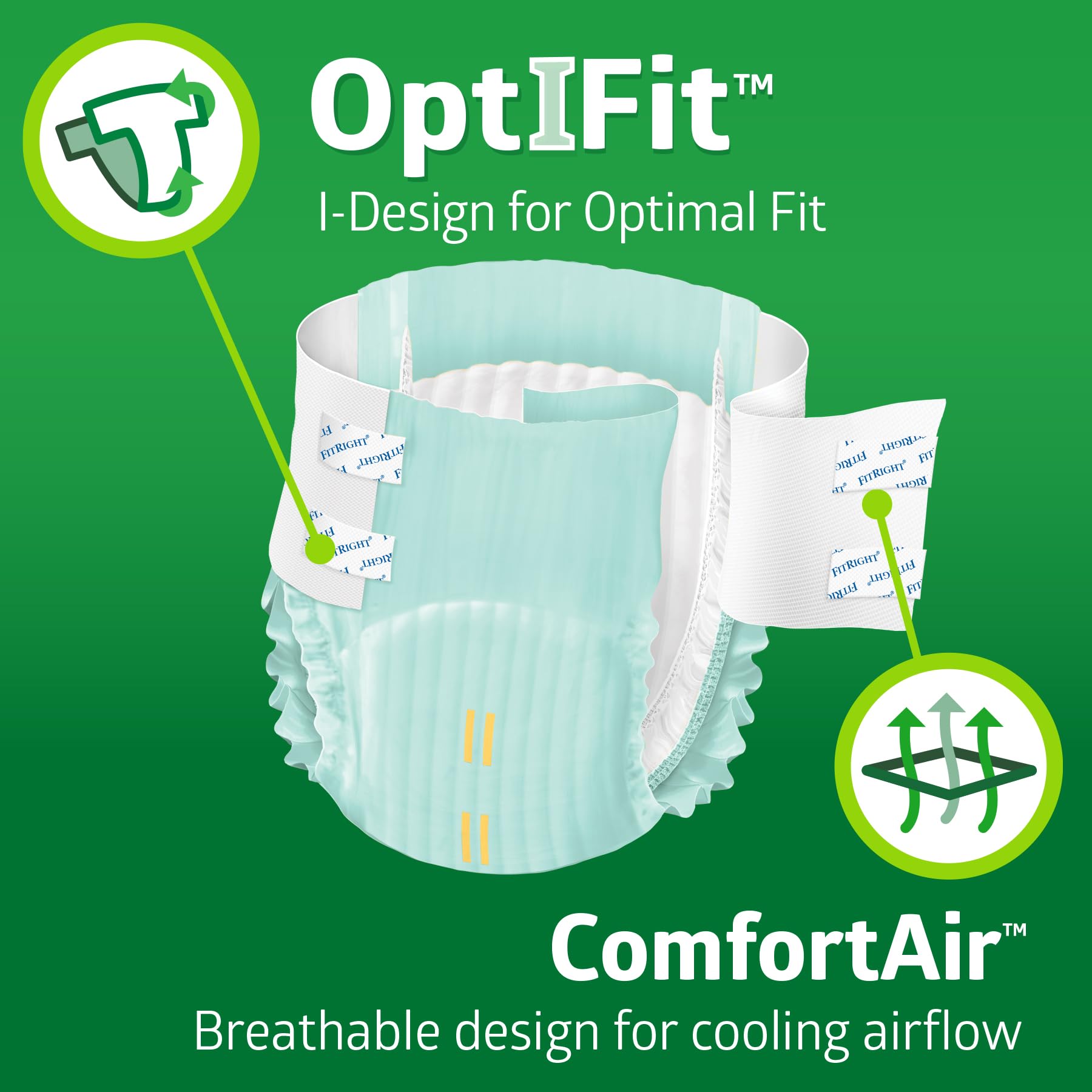 FitRight textura de cubierta externa tipo tela, ofrece discreción y confort
