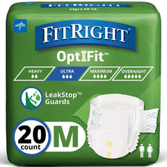 FitRight empaque frontal mostrando 20 pañales y beneficios claros