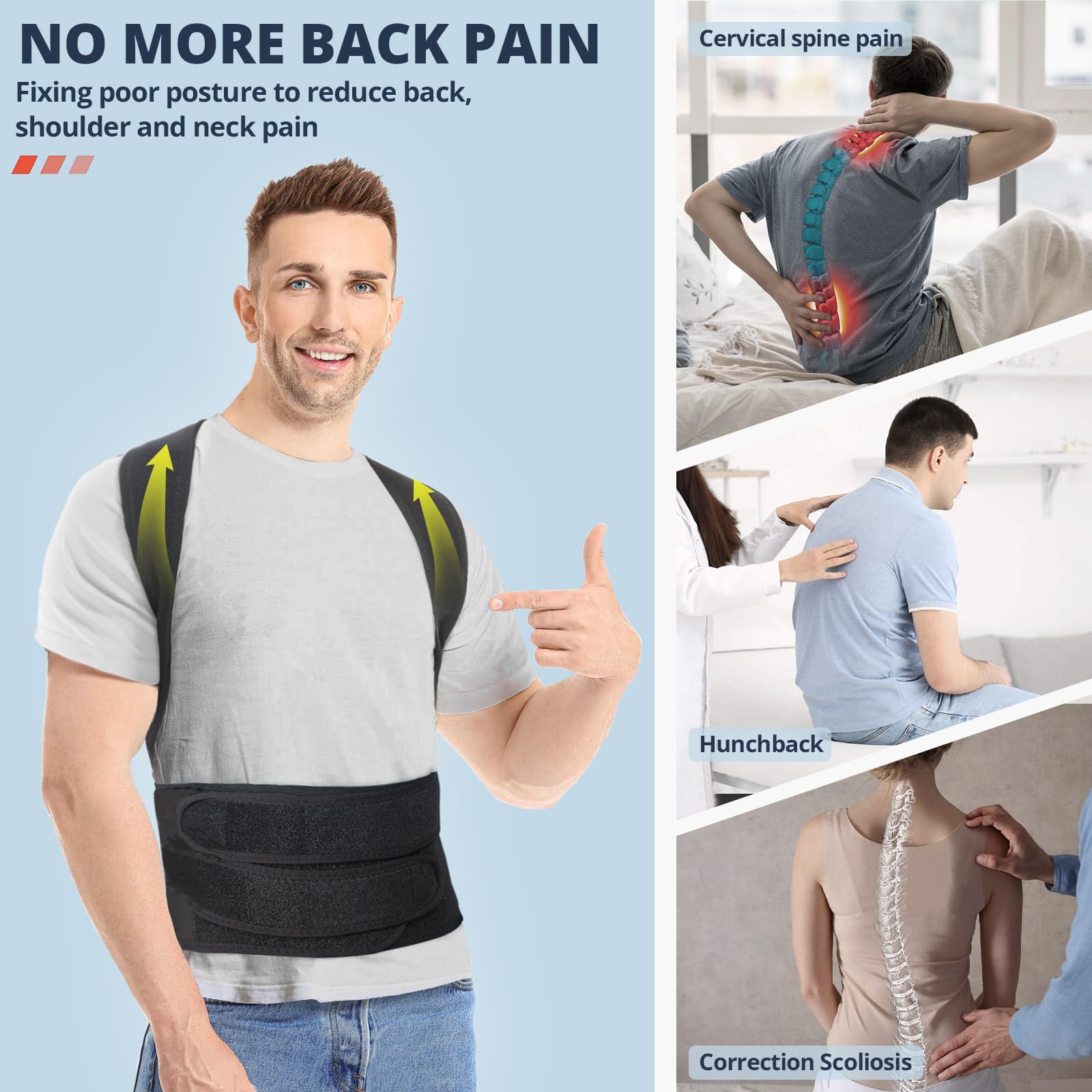 Fitsupport detalle del cierre de velcro para ajuste rápido y seguro