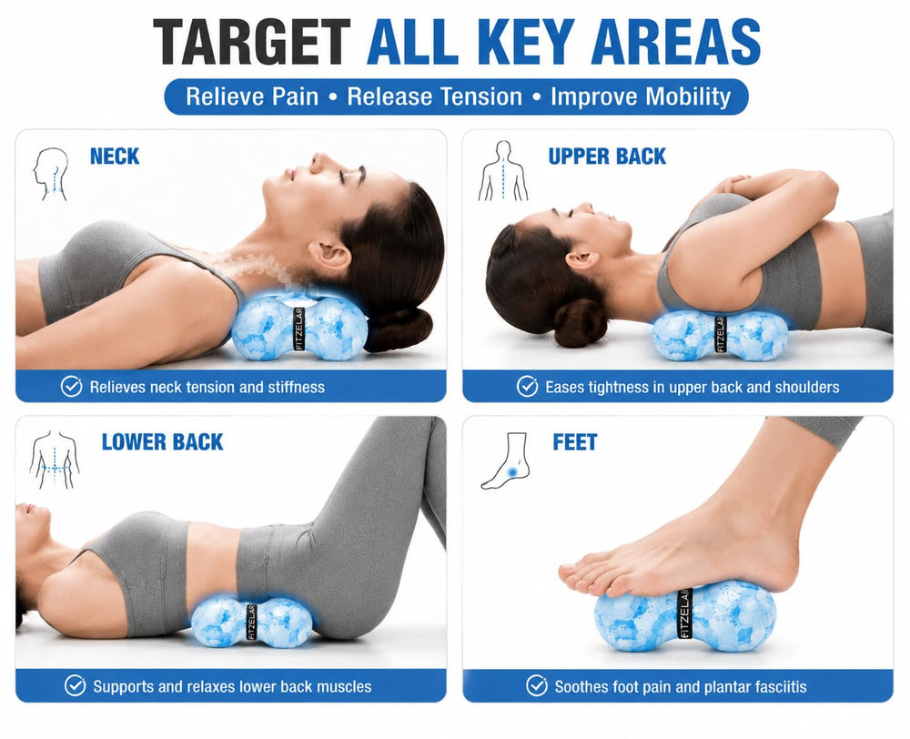FITZELAR uso apoyada en pared para aliviar tensión lumbar y cervical