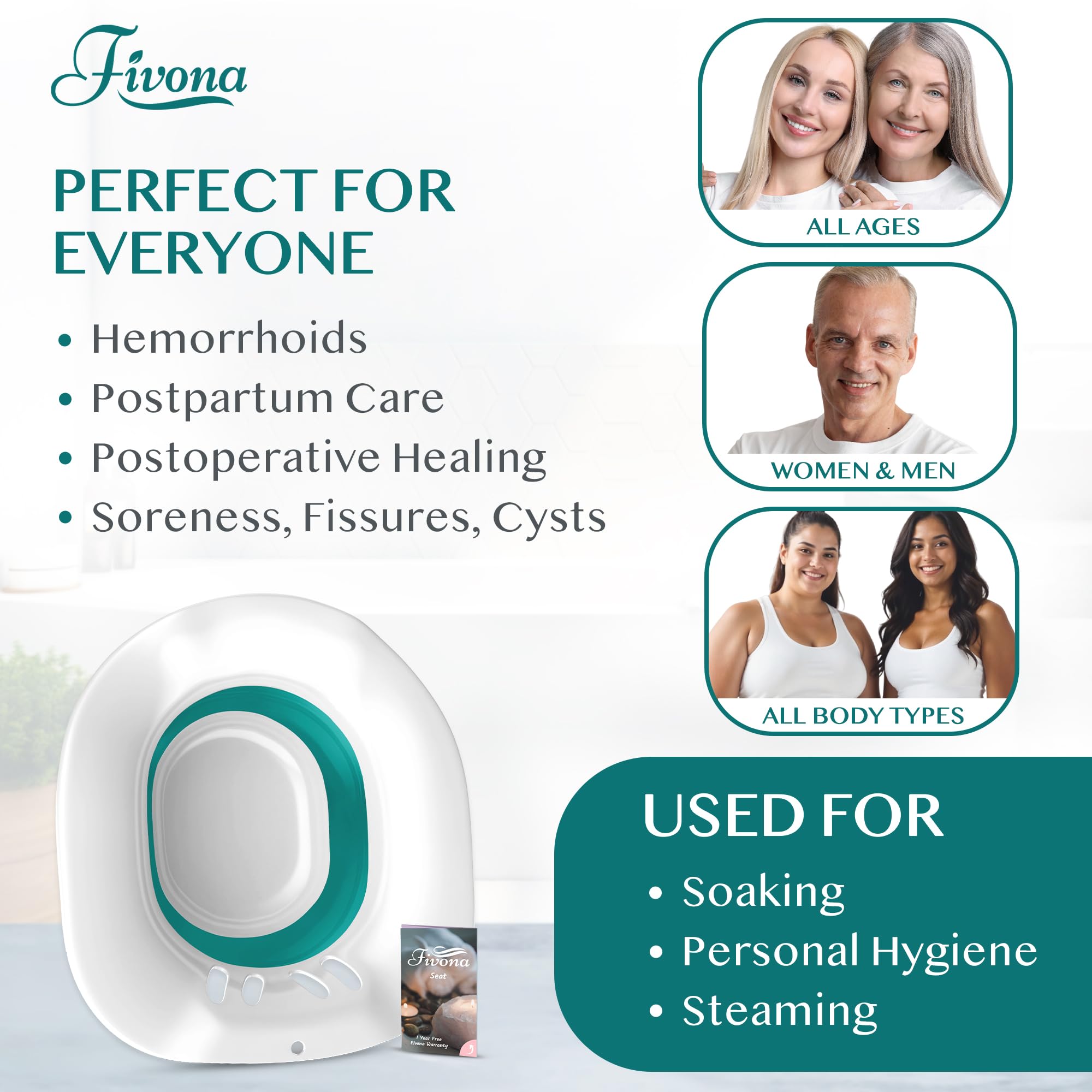FIVONA asiento plegado para almacenamiento compacto y transporte