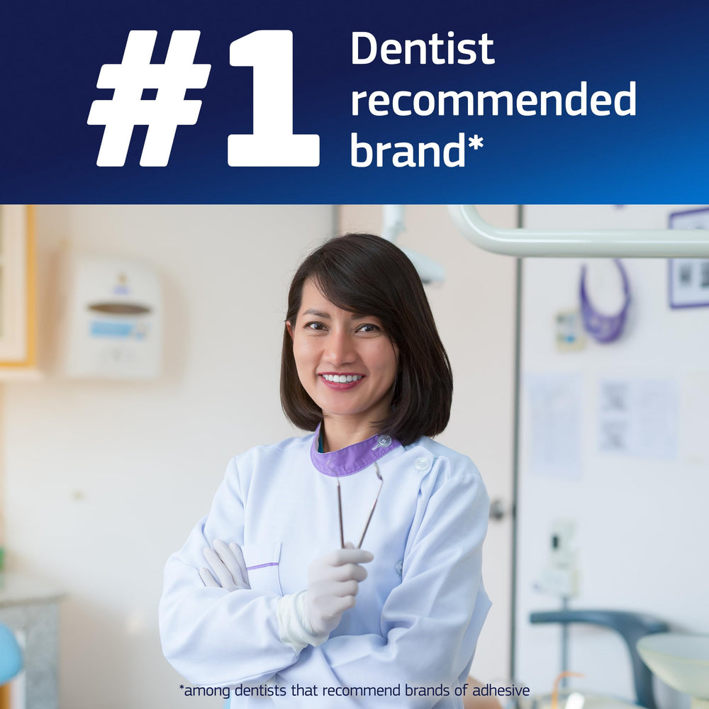 Fixodent aplicación en dentadura completa mejora estabilidad al masticar