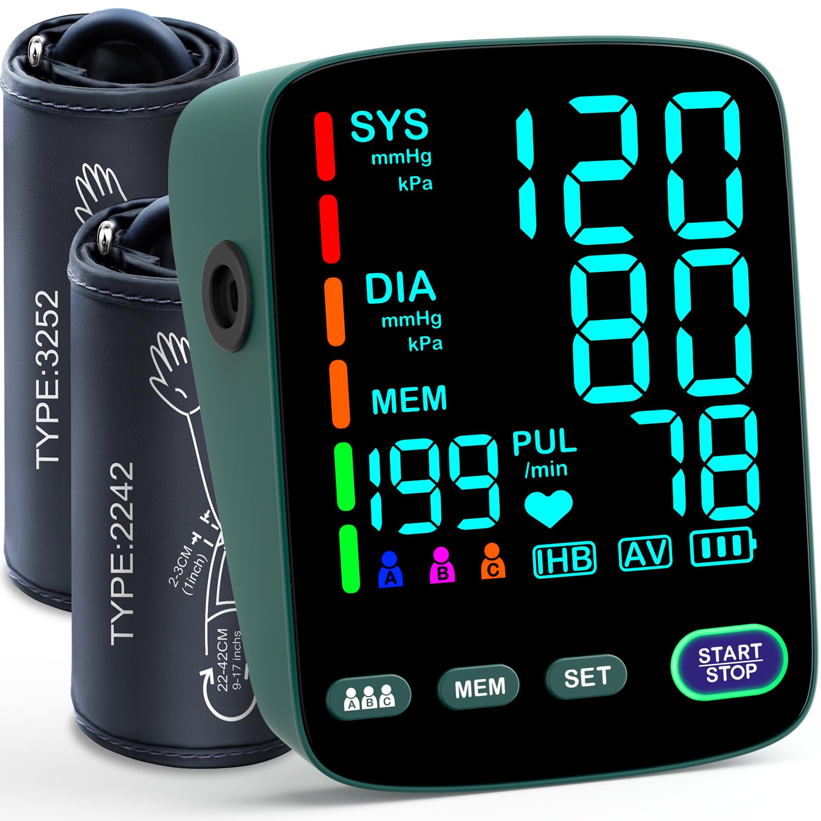 FIYES dispositivo frontal con pantalla grande y lectura clara para comodidad