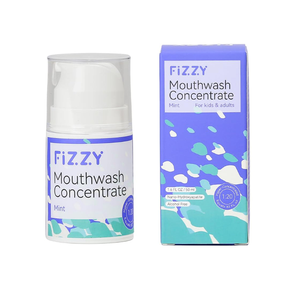 Fizzy envase frontal concentrado mostrando tamaño bolsillo y ahorro de plástico