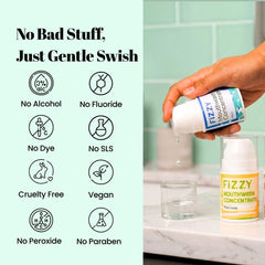 Fizzy ingredientes naturales como xilitol y aceite de coco que aportan frescor