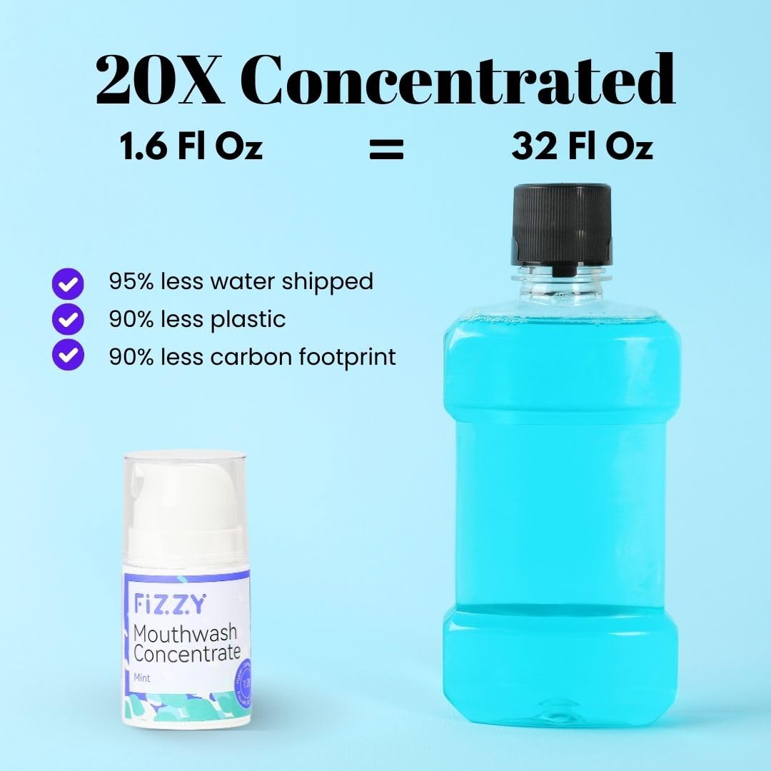 Fizzy gota del concentrado en la mano para ver textura y fácil dosificación