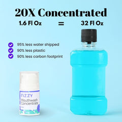 Fizzy gota del concentrado en la mano para ver textura y fácil dosificación