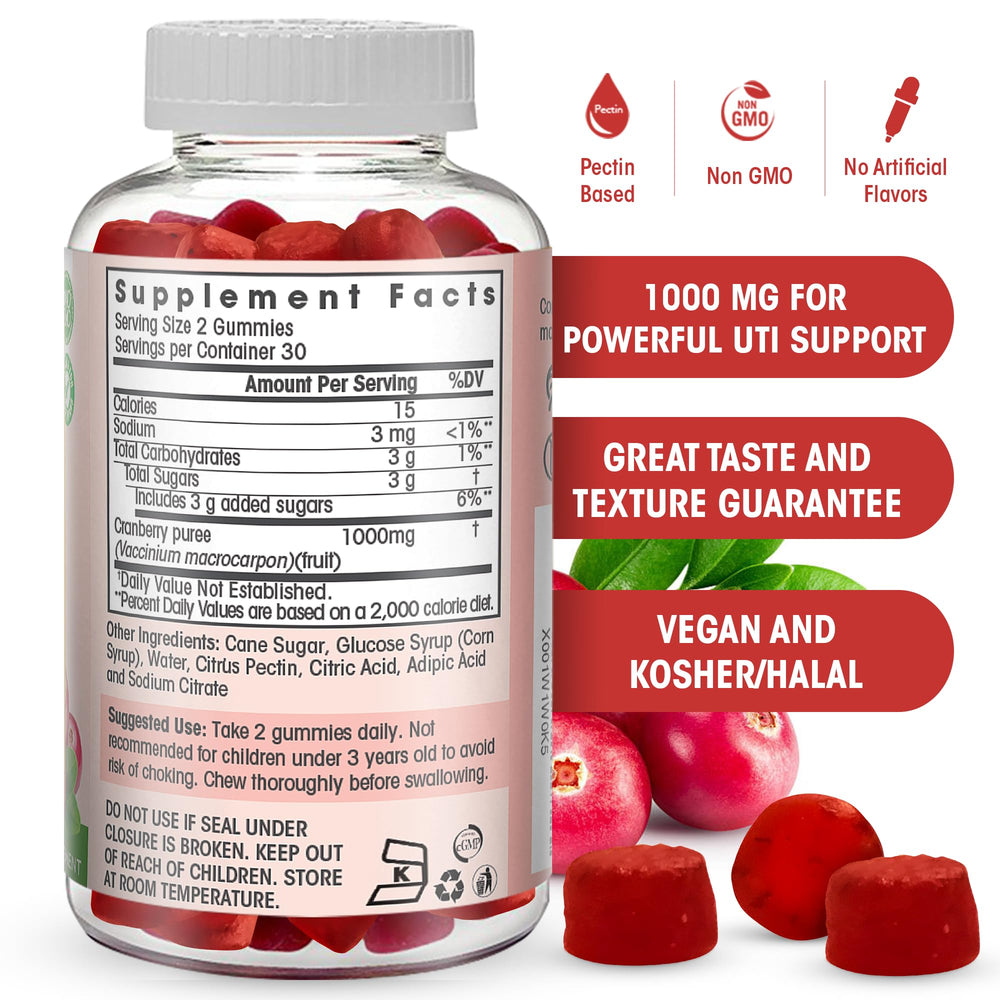 Gomitas Flamingo Supplements en mano para comparar tamaño y porción