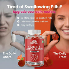 Flamingo Supplements gominolas en mano para ver tamaño práctico