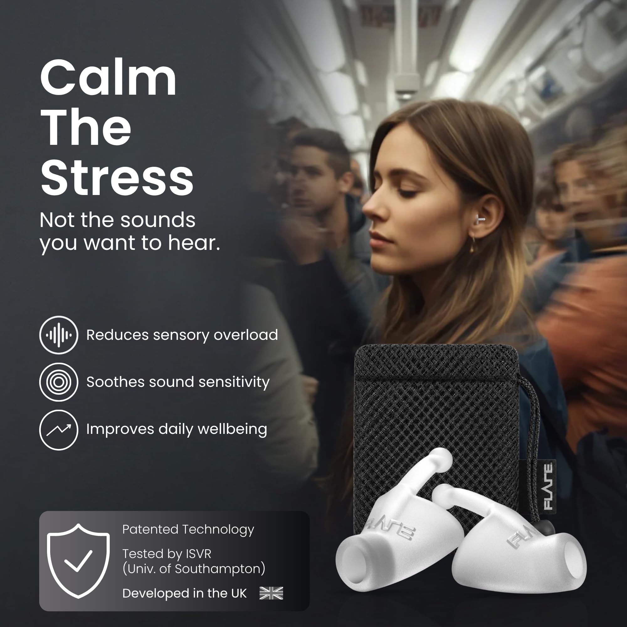 FLARE AUDIO Calmer detalle de silicona suave para confort prolongado