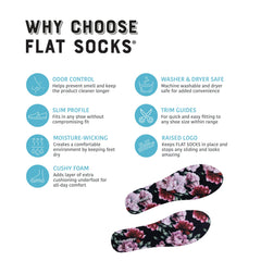 FLAT SOCKS textura posterior antideslizante que evita movimientos dentro del zapato
