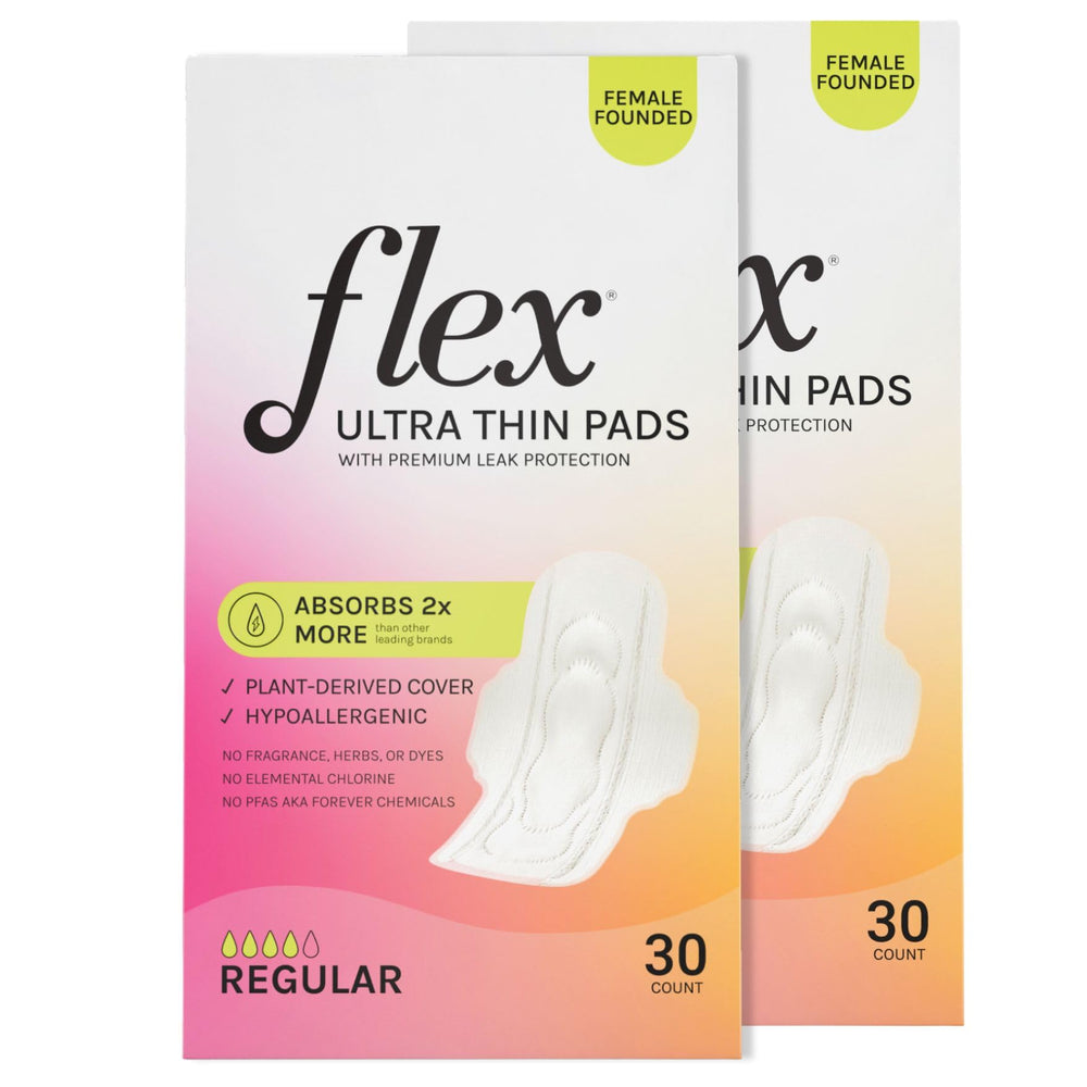 FLEX empaque frontal ultradelgado mostrando cantidad y alas, protección discreta