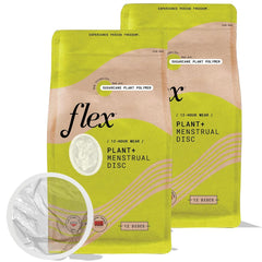 FLEX disco plant+ vista frontal mostrando forma y borde EasyFold para inserción fácil