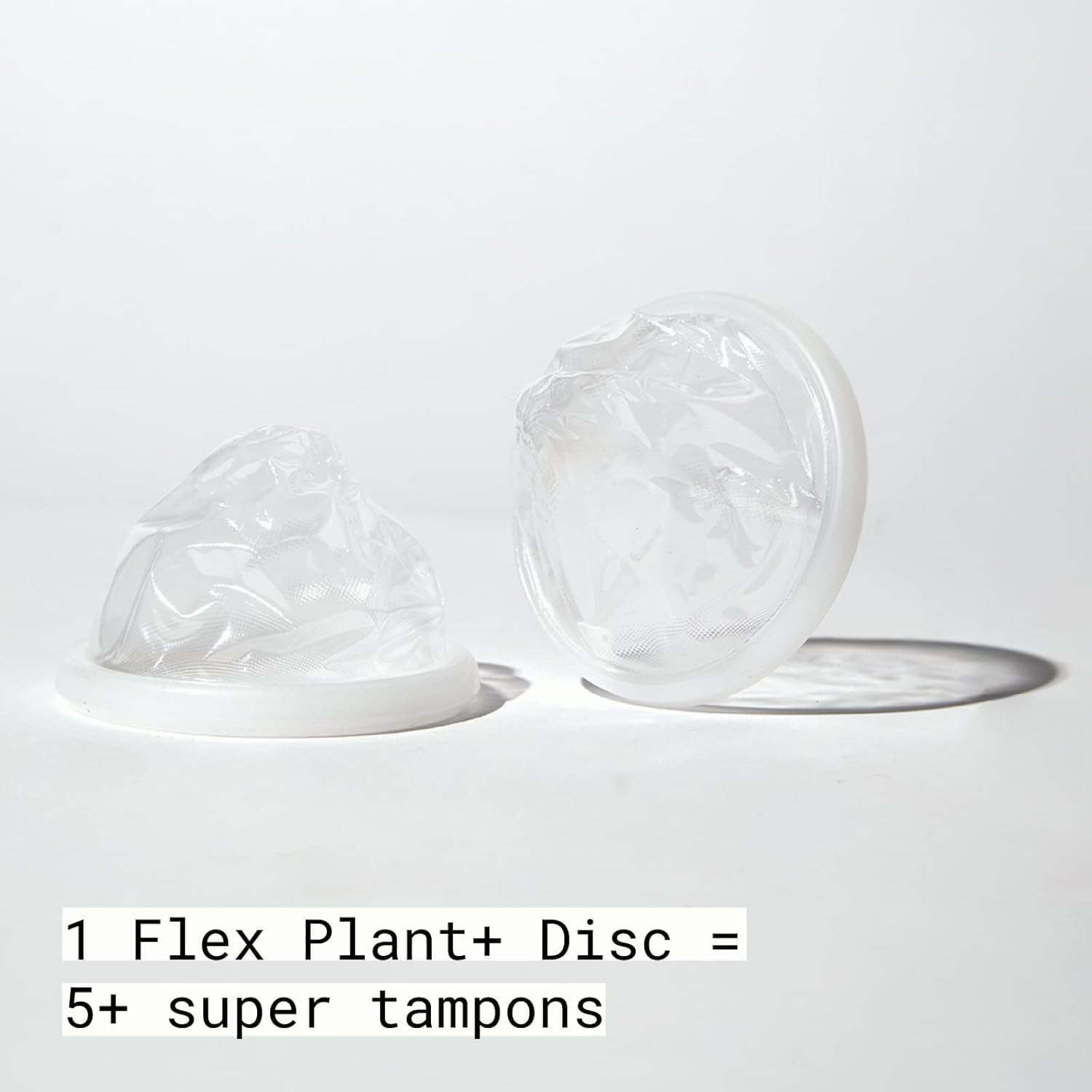 Primer plano de la textura del disco FLEX Plant+ que resalta suavidad y sellado seguro
