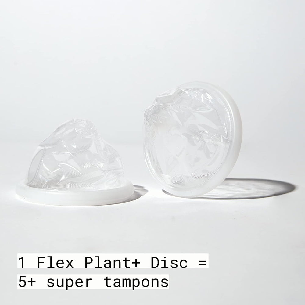 Primer plano de la textura del disco FLEX Plant+ que resalta suavidad y sellado seguro