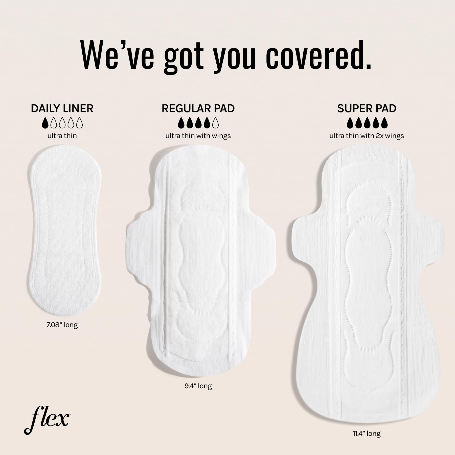 FLEX presentación 2-pack 60 unidades ideal para reposición y ahorro