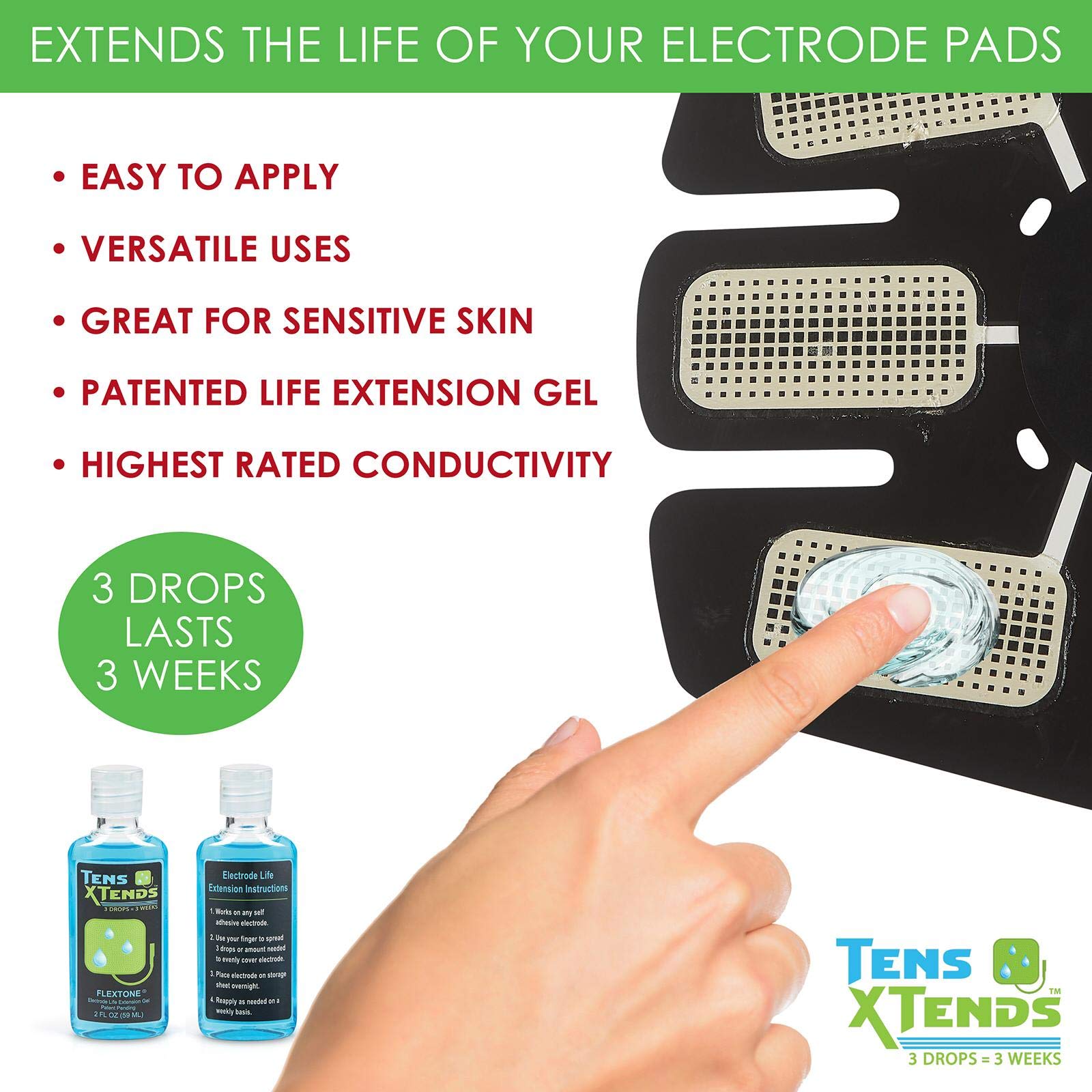 FlexTone textura del gel en primer plano que muestra conductividad mejorada