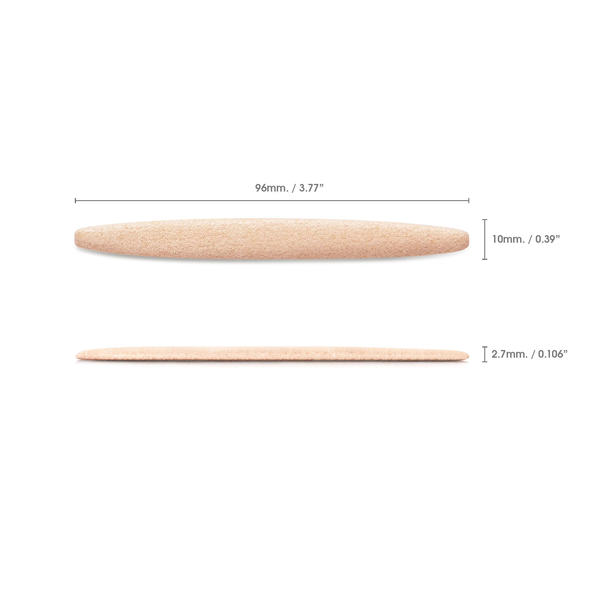 flexzense etiqueta con dimensiones 96mm x 10mm x 2.7mm y detalles