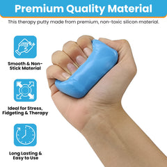 flintrehab mano apretando putty para fortalecer dedos y reducir estrés