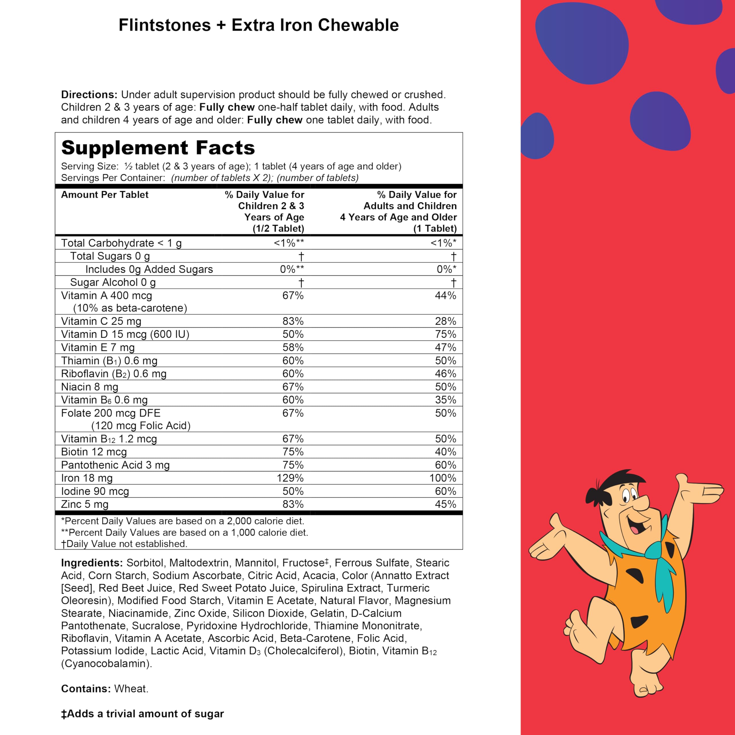Flintstones niños disfrutando vitaminas masticables en familia