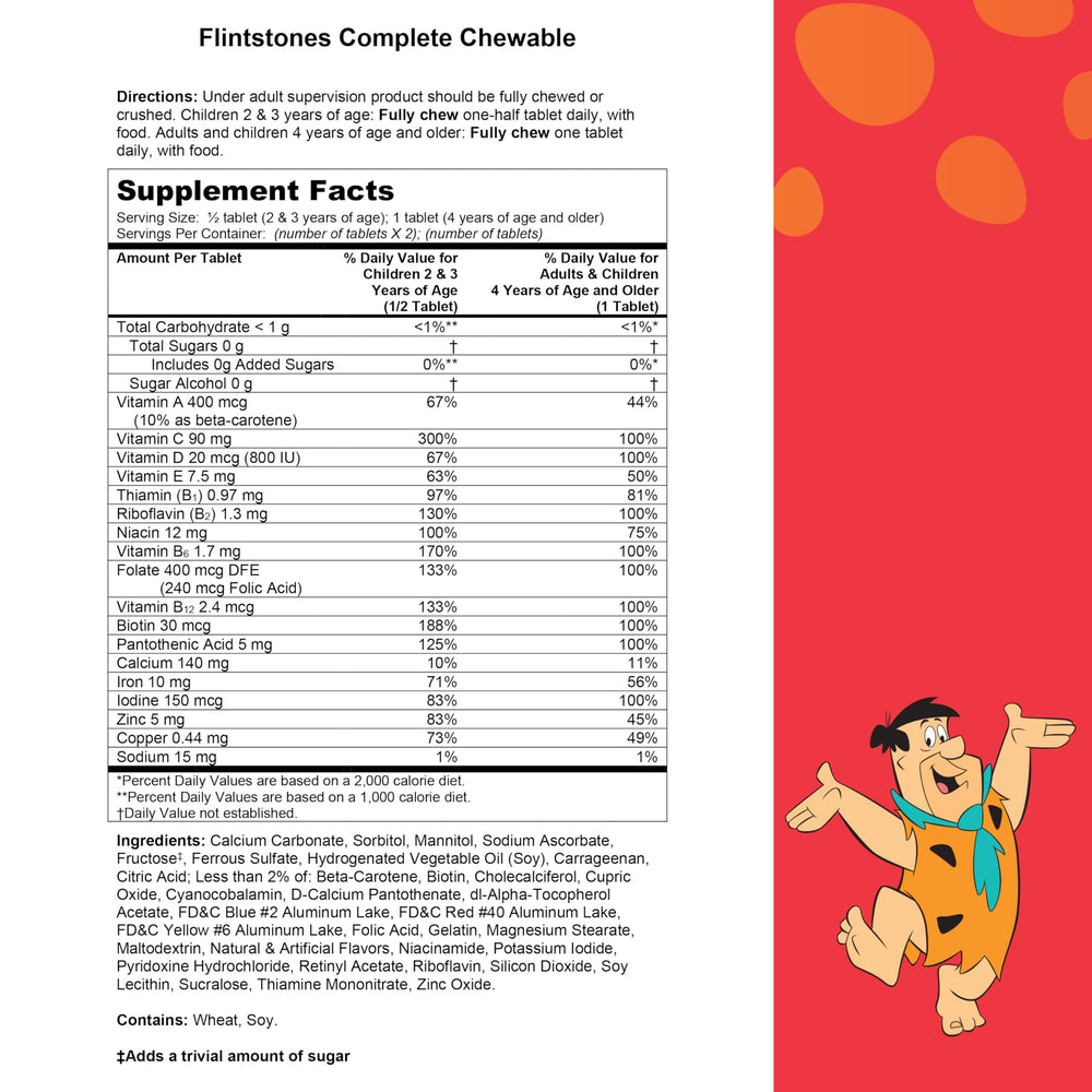 Flintstones vitaminas integradas en rutina matutina para soporte dietario diario