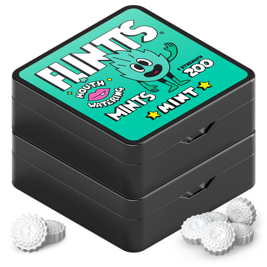 Flintts envase frontal mostrando el diseño y portabilidad para frescor inmediato