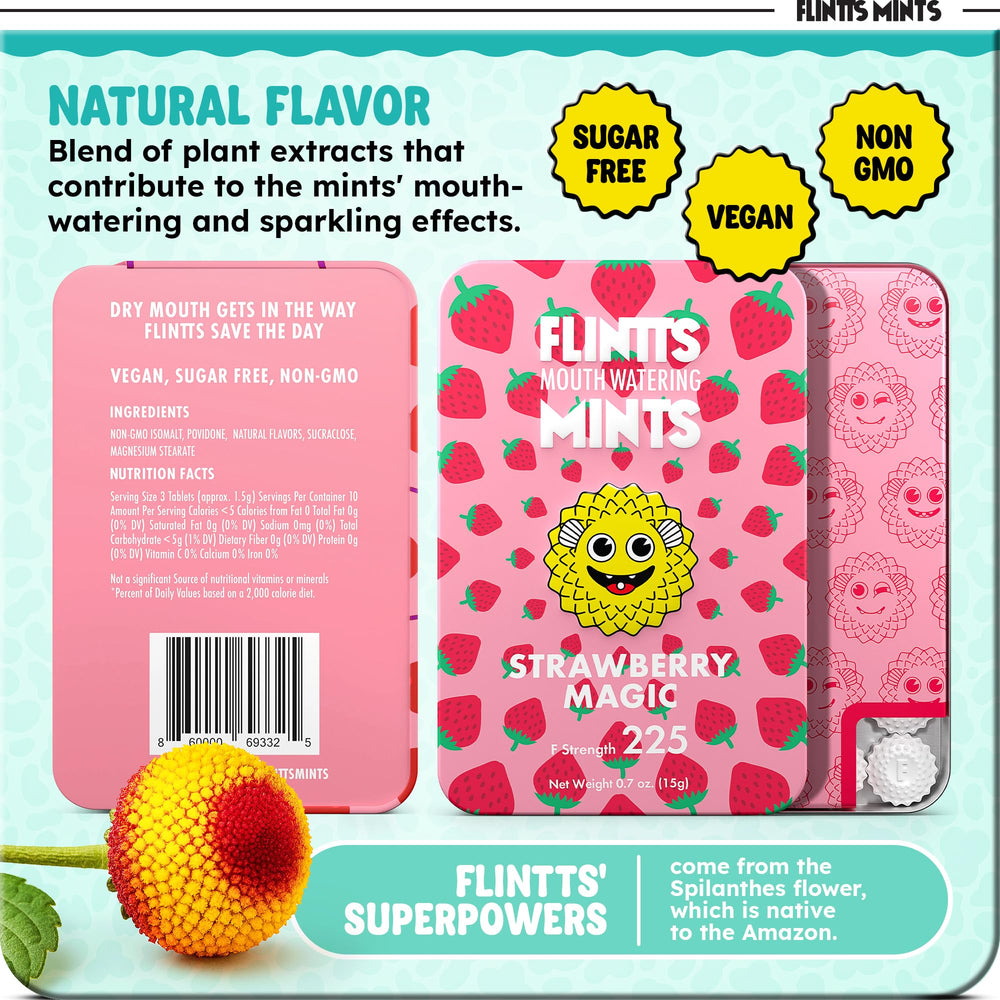 Flintts etiqueta con ingredientes destacando que es vegano y sin GMO