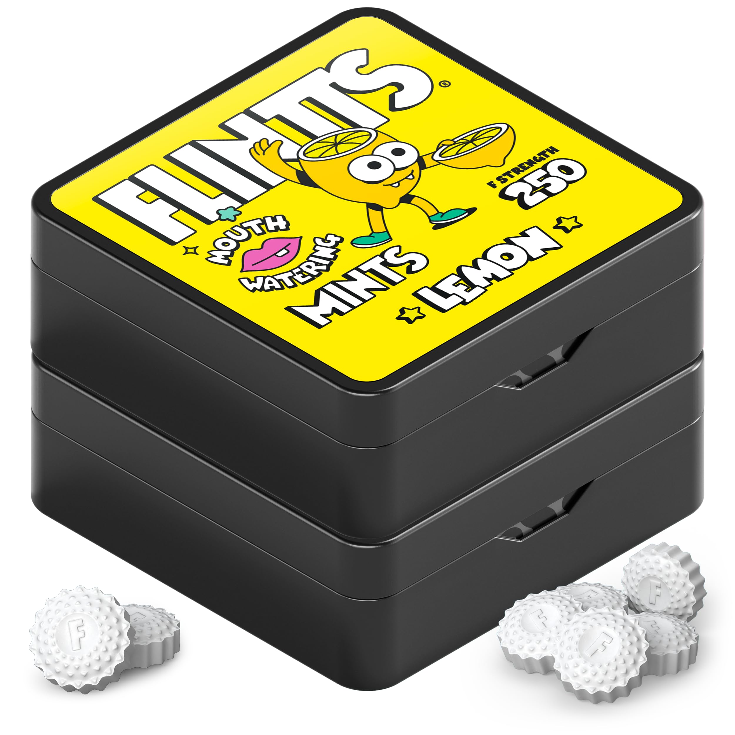 Flintts frente del envase Lemon Stash mostrando portabilidad y frescura