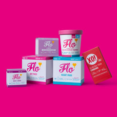 FLO escena lifestyle con producto en bolso para confianza diaria
