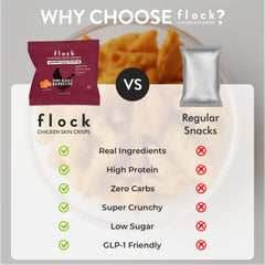 Flock chips como topping de ensalada añadiendo proteína y textura