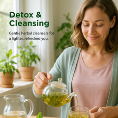 Flora Swedish Bitters glass bottle on kitchen counter for daily use.