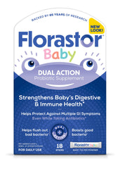 Florastor paquete frontal mostrando sticks monodosis y facilidad de uso